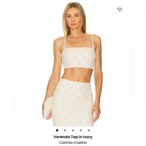Veranda top Camila Coelho in ivory from revolve. Size large